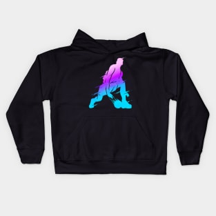 Silhouette Basketball Player, Shadow Basketball Kids Hoodie